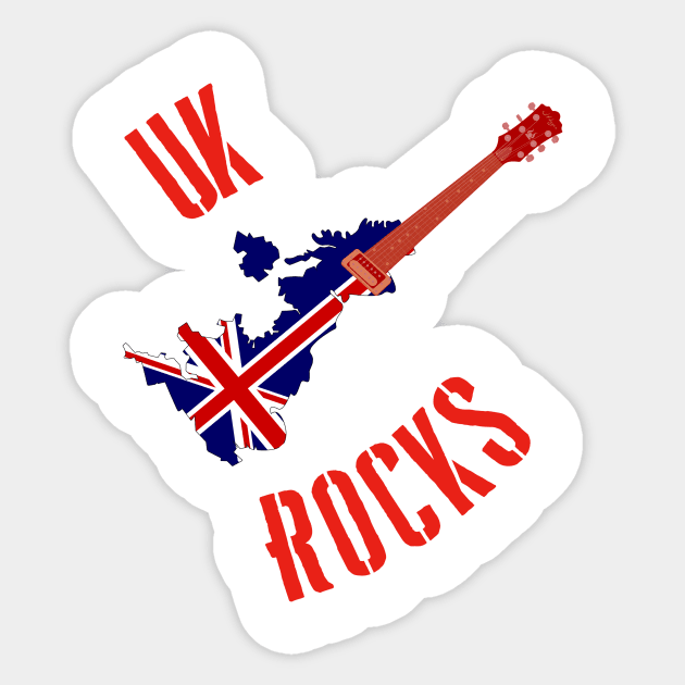 UK Rocks Sticker by MessageOnApparel